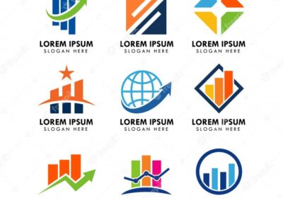ensemble-modele-conception-logo-business-financier_22857-49