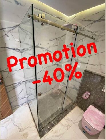 Cabine de douche sur mesure en verre ✅trempé 10mm? avec accessoires inox