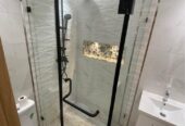 Cabine de douche sur mesure en verre ✅trempé 10mm? avec accessoires inox