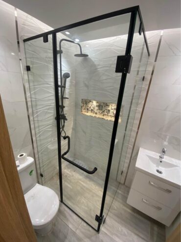 Cabine de douche sur mesure en verre ✅trempé 10mm? avec accessoires inox